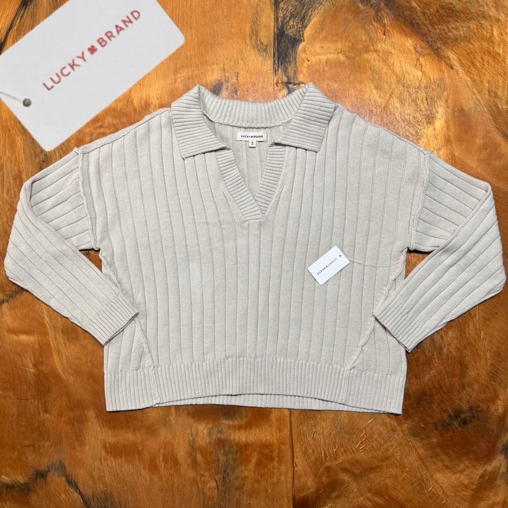 NWT-Lucky Brand Women's Beige Sweater